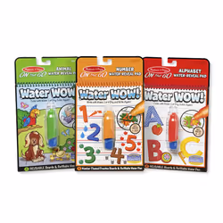 Melissa & Doug On the Go Water Wow! Water-Reveal Activity Pads  3-pk  Animals  Alphabet  Numbers - 3-Pack Of Reusable No-Mess ...