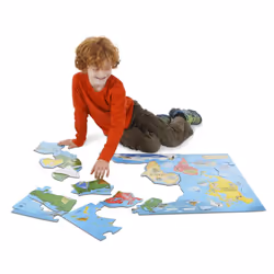 Melissa & Doug World Map Jumbo Jigsaw Floor Puzzle (33 pcs, 0.6 x 0.9 meters)
