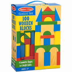 Melissa & Doug 100 Piece Wooden Blocks Set