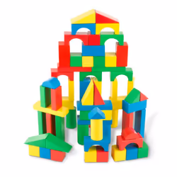Melissa & Doug 100 Piece Wooden Blocks Set