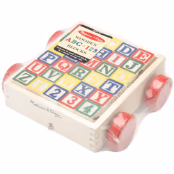 Melissa & Doug Classic ABC Block Cart 1 Count (Pack of 1)