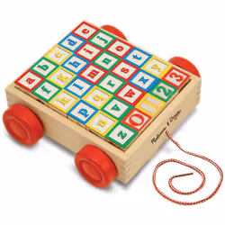 Melissa & Doug Classic ABC Block Cart   1 Count (Pack of 1)