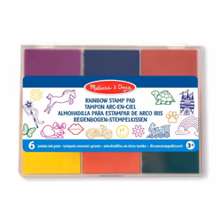 Melissa & Doug Rainbow Stamp Pad - 6 Washable Inks