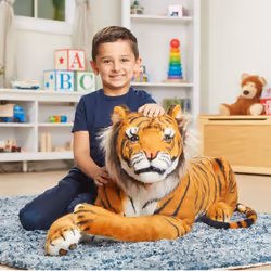Melissa & Doug Giant Tiger - Lifelike Stuffed Animal (over 1 meter long)