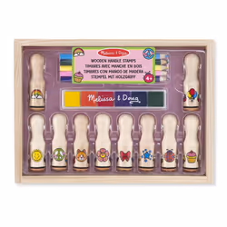 Melissa & Doug Wooden Handle Stamps Deluxe Set