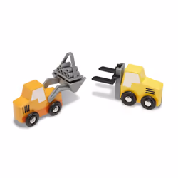 Melissa & Doug 13180 Wooden Construction Site Vehicles With Wooden Storage Tray (8 pcs)