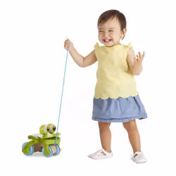 First Play Frolicking Frog Wooden Pull Toy