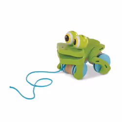 First Play Frolicking Frog Wooden Pull Toy