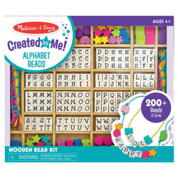 Melissa & Doug Deluxe Wooden Stringing Beads With 200+ Beads and 8 Laces