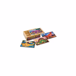 Melissa & Doug 13791 Dinosaurs 4-in-1 Wooden Jigsaw Puzzles + Storage Box (48pc)