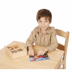 Melissa & Doug 13791 Dinosaurs 4-in-1 Wooden Jigsaw Puzzles + Storage Box (48pc)