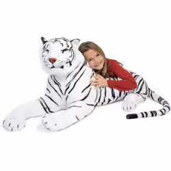 Melissa & Doug White Tiger Giant Stuffed Animal Plush Soft Toy