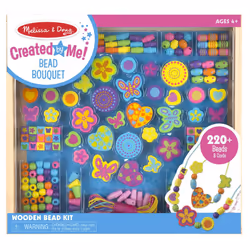 Melissa & Doug Deluxe Wooden Stringing Beads With 200+ Beads and 8 Laces for Jew