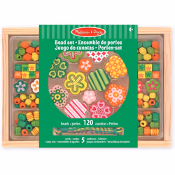 Melissa & Doug Flower Power Wooden Bead Set With 150+ Beads