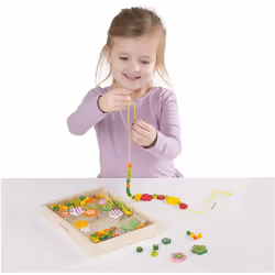 Melissa & Doug Flower Power Wooden Bead Set With 150+ Beads