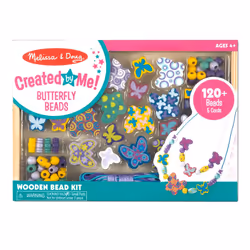 Melissa & Doug Butterfly Friends Wooden Bead Set 150+ Beads