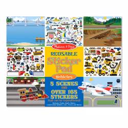 Melissa & Doug Reusable Sticker Pad - Vehicles