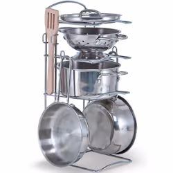 Melissa & Doug Stainless Steel Pots & Pans Playset