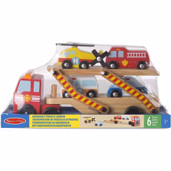 Childrens Melissa & Doug Emergency Vehicle Carrier Toy Age 3+