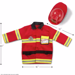 Childrens Melissa and Doug Fire Chief Fancy Dress Costume Age 3 - 6 - Additional view 4
