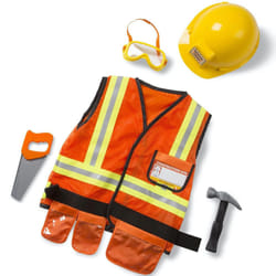 Childrens Melissa and Doug Construction Worker Fancy Dress Costume Age 3 - 6