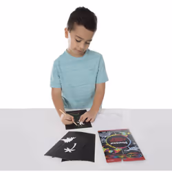 Melissa & Doug Scratch Art Activity Kit: Dinosaurs - 4 Holographic Boards