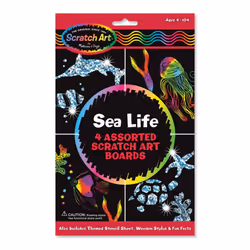 Melissa & Doug Scratch Art Activity Kit - Sea Life