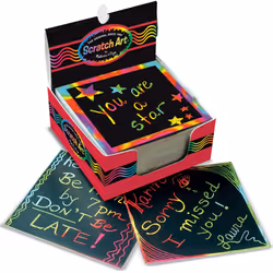 Melissa & Doug Scratch Art Box Of 125 Mini Notes, Rainbows - Kids Ages 4 Years +
