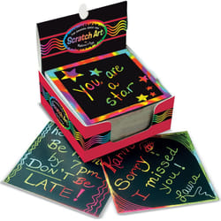 Melissa & Doug Scratch Art Box Of 125 Mini Notes, Rainbows - Kids Ages 4 Years +