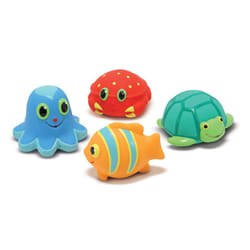 Sunny Patch Seaside Sidekicks Squirters With 4 Squeeze-and-Squirt Animals - Water Toys for Kids