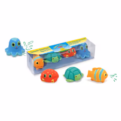 Sunny Patch Seaside Sidekicks Squirters With 4 Squeeze-and-Squirt Animals - Water Toys for Kids