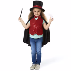 Melissa & Doug Magician Role Play Costume - Set - Dress Up - Kids Ages 3-6 Years