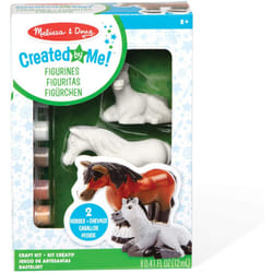 Melissa & Doug Created by Me! Horse Figurines Craft Kit (2 Resin Horses, 6 Paints, Paintbrush)
