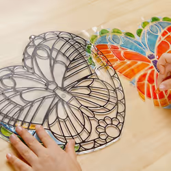 Melissa & Doug Stained Glass - Butterfly | Arts & Crafts | DIY | 5+ | Gift for Boy or Girl