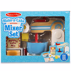 Melissa & Doug 9840 Wooden Make-a-Cake Mixer Set - New, Sealed
