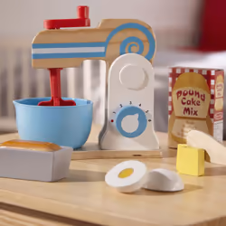 Melissa & Doug 9840 Wooden Make-a-Cake Mixer Set - New, Sealed