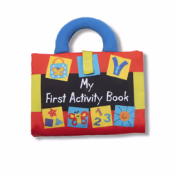 Melissa & Doug Ks Kids My First Activity Book 8-Page Soft Book for Babies and Toddlers - Early Learning Developmental Plush S ...
