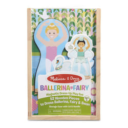 Melissa & Doug Ballerina and Fairy Magnetic Dress-Up Double-Sided Wooden Doll and Swan Pretend Play Set (52 pcs)  3+ years