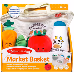 Melissa & Doug Multi-Sensory Market Basket Fill & Spill Infant Toy