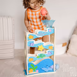 Melissa & Doug Rollables Wooden Ocean Slide Infant and Toddler Toy
