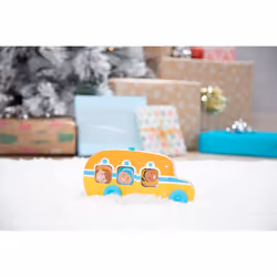 Melissa & Doug GO Tots Wooden Toy Race Bus with Collectible Character