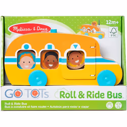 Melissa & Doug GO Tots Wooden Toy Race Bus with Collectible Character