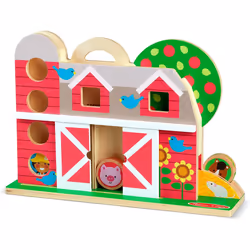Melissa & Doug GO Tots Wooden Barnyard Tumble with Collectible Toy