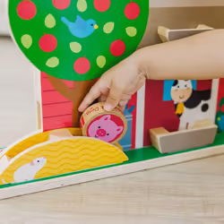 Melissa & Doug GO Tots Wooden Barnyard Tumble with Collectible Toy