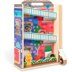 Melissa & Doug GO Tots Wooden Town House Tumble with 3 Discs