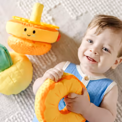 Melissa & Doug Multi-Sensory Pineapple Soft Stacker Infant Toy
