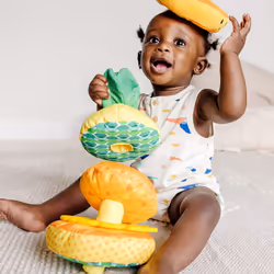 Melissa & Doug Multi-Sensory Pineapple Soft Stacker Infant Toy
