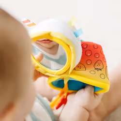 Melissa & Doug Multi-Sensory Bubble Tea Take-Along Clip-On Infant Toy