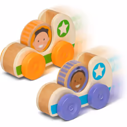 Melissa & Doug GO Tots Wooden Star Car (1 Car, 1 Disc) Toy