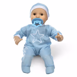 Melissa & Doug Mine to Love Jordan 12 Light Skin-Tone Boy Baby Doll with Romper Cap Pacifier